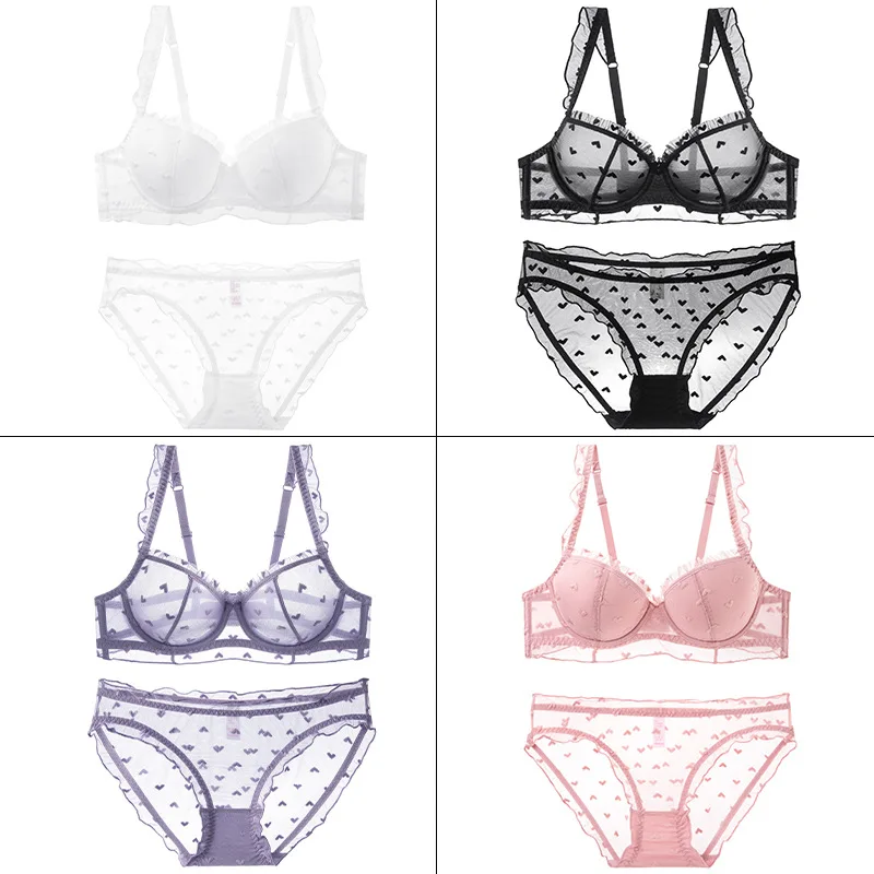 French Lace Bra Push Up Pure Desire Sexy Women Underwear Set Breathable Comfort French Lace Bra Push Up Pure Desire Sexy Women Underwear Set Breathable Comfort