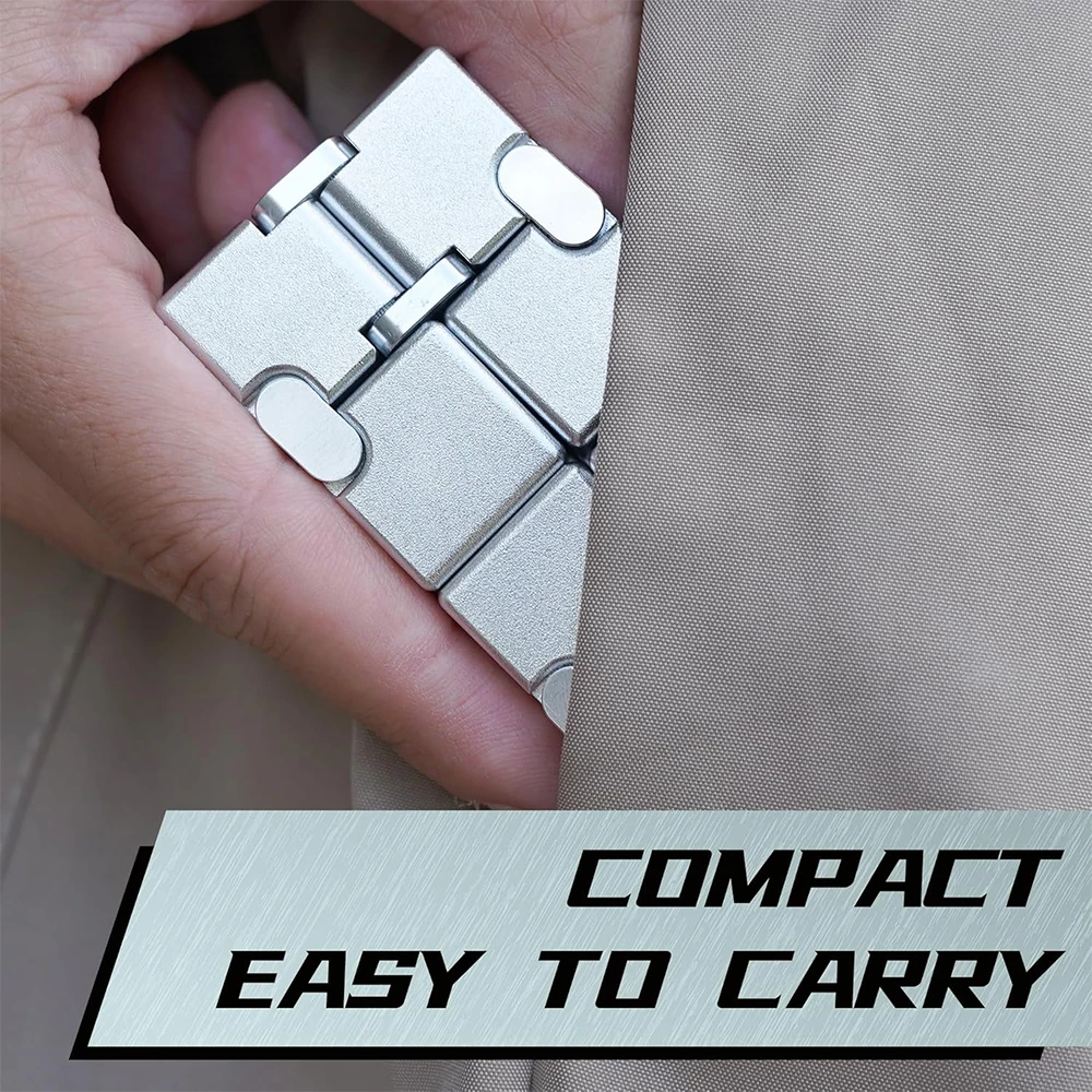 Fidget Infinity Cubes Metal Desk Fidgets Hand Toys for Anxiety ADHD EDC Stress Relief Sensory Toys Kids Adults Teens