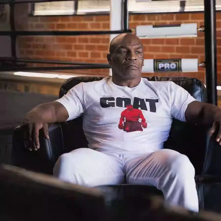 New Tyson T-shirt Men's Legendary Champion Training Set Classic Mike Cotton soft comfortable sports crewneck street