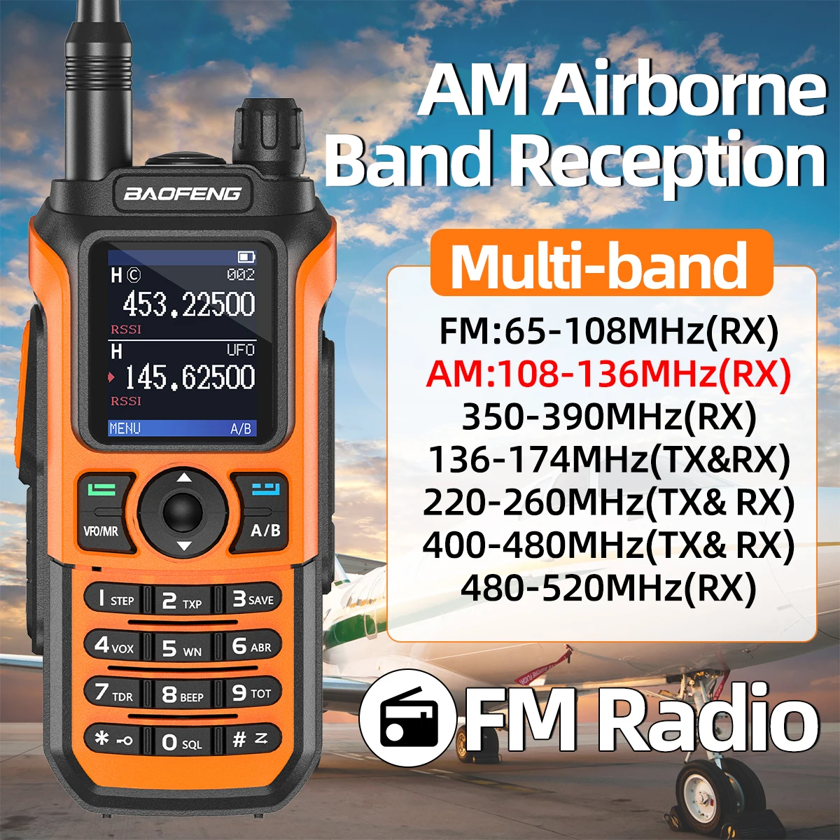 Baofeng UV-21 Pro V2 Air Band Walkie Talkie Wireless Copy Frequency AM Type-C Long Range Upgrade UV-5R Ham Radio 3
