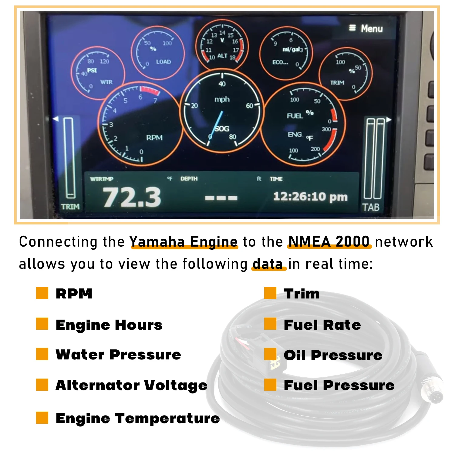 Engine Interface Cable NMEA 2000 & 