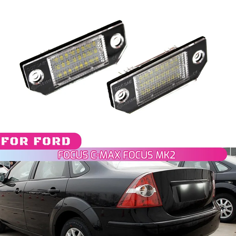 2 Pz Per Ford Led Targa Luce Ford Focus Mk2 Ford Focus C-Max Led Targa Lampada Senza Errori 6000K Bianco