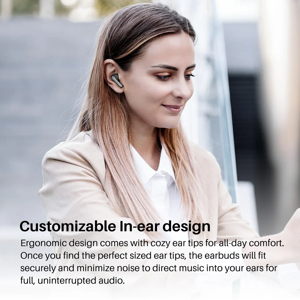 TOZO A2 Wireless Earbuds Bluetooth 5.3 in Ear Light-Weight Headphones Built-in Microphone IPX5 Waterproof 4