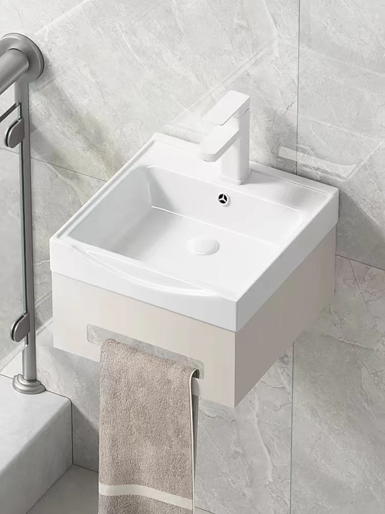 Wall-mounted stainless steel towel rack Ceramic washbasin hand dish Suitable for various scenes of the balcony or bathroom 6