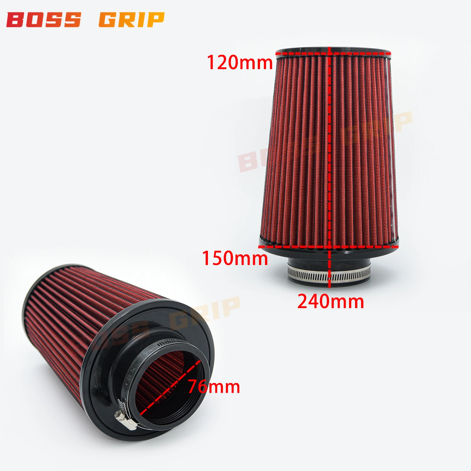 Universal 3" (76mm) Tall High-Flow Sports Air Filter 2