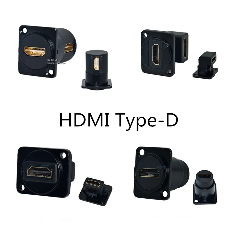 

1PC D Type Chassis Connector, D Female Socket Panel Mounted Connector HDMI-Compatible Straight docking module