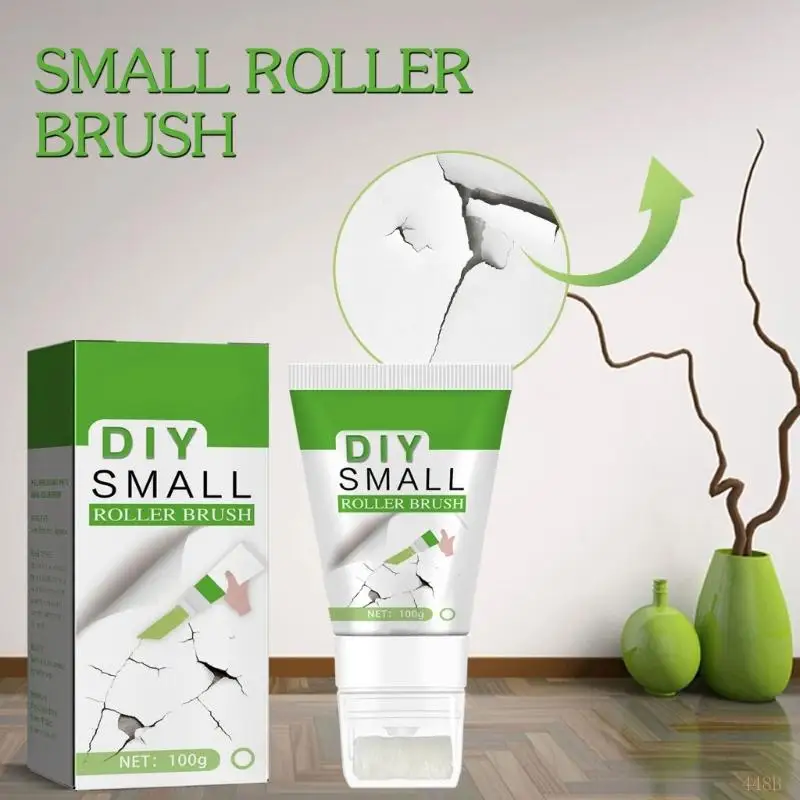 448B Wall Small Roller Brush Paint Small Rolling Brush Wall Latex Paint for DIY Painting White