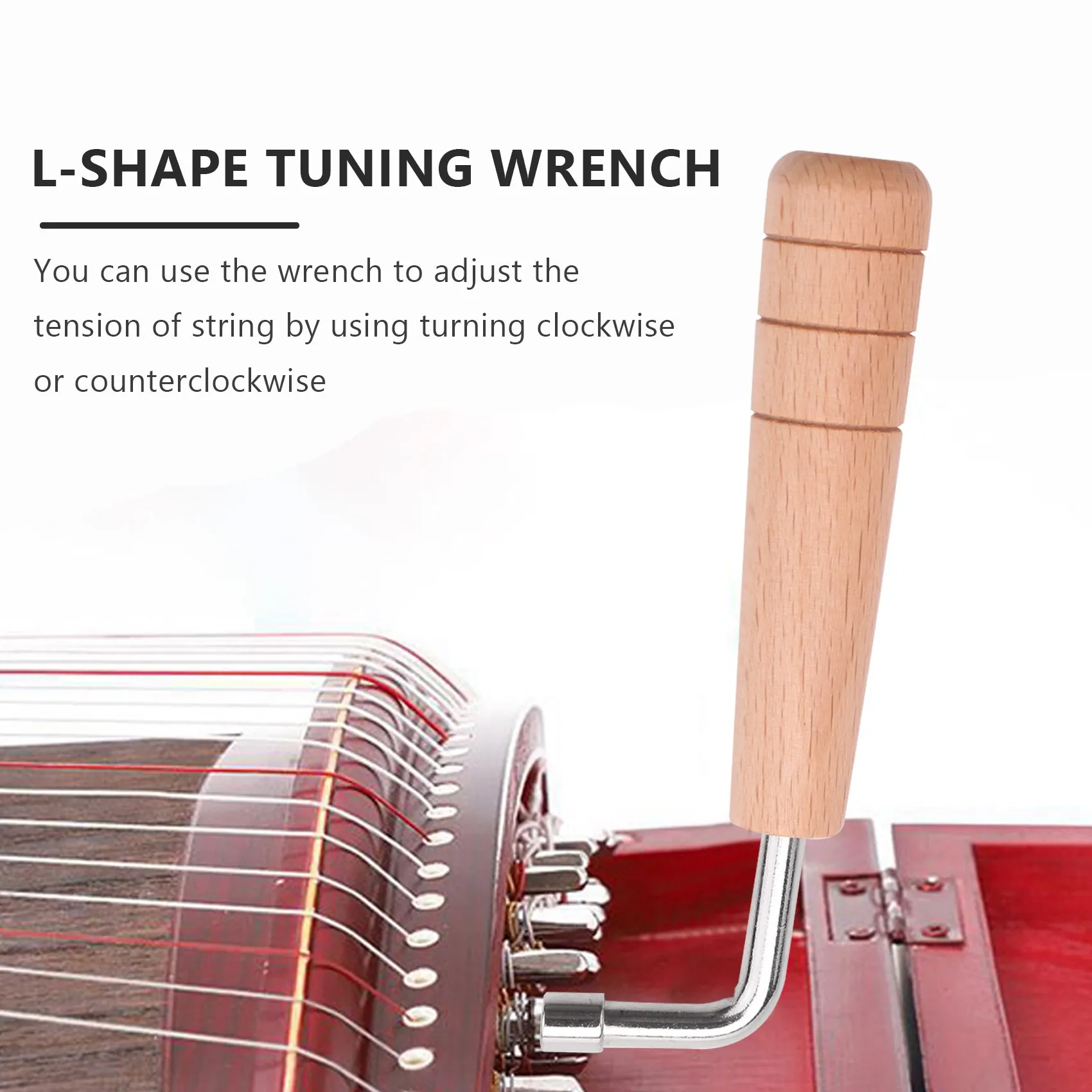 20 Pcs Tuning Pin Nails and 20Pcs Rivets with L-Shape Tuning Wrench for Lyre Harp Small Harp Musical Stringed Instrument lyre harp accessories