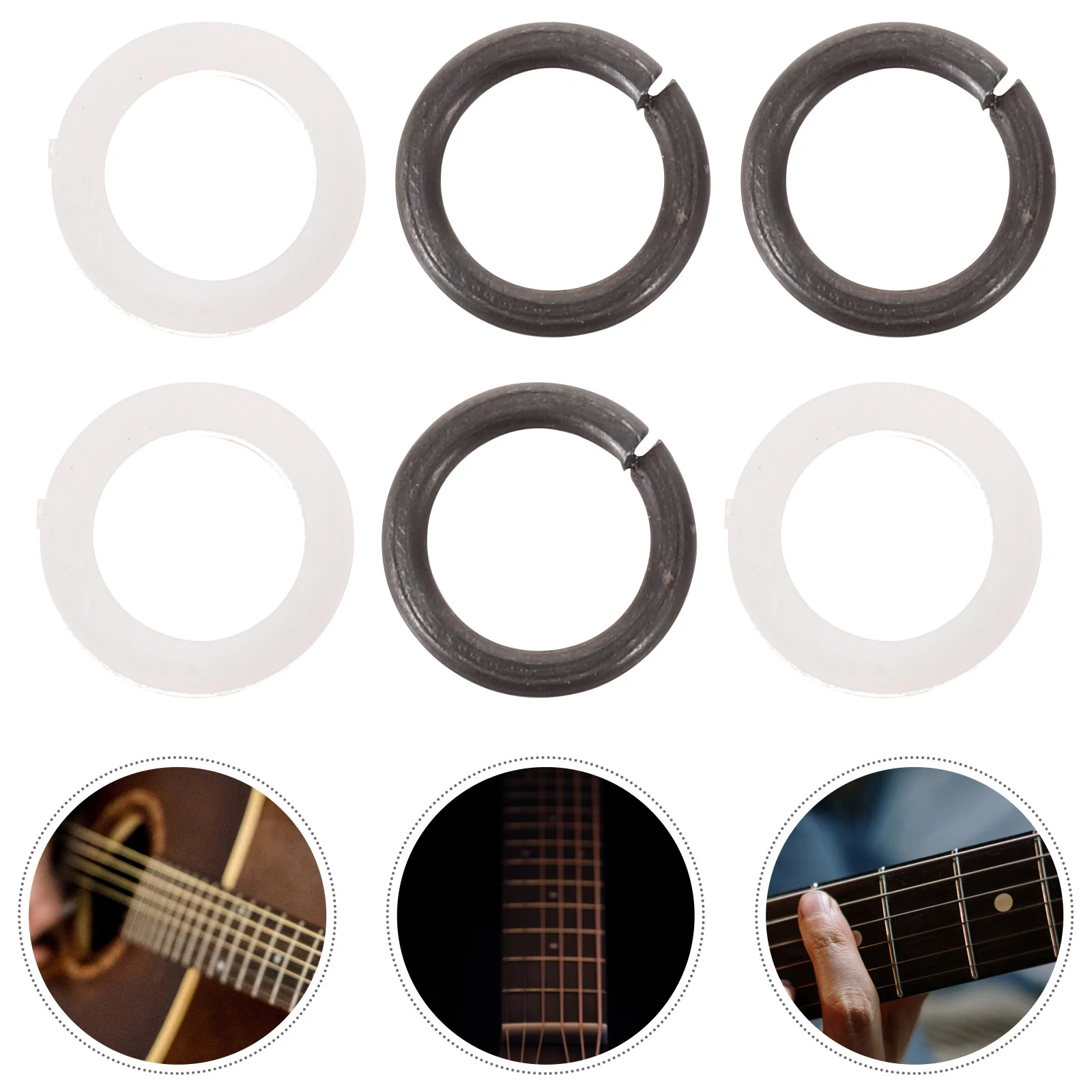 

10 Pairs Guitar Peg Spacer Electric Parts Tuner Spacers Washer Accessories Portable Tuning Gasket Metal Small