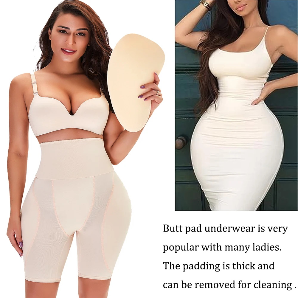 Hip Enhancer Shapewear High Waist Butt Pad Underwear Removable Hip Pads Body Shaper Padded Panties for Women