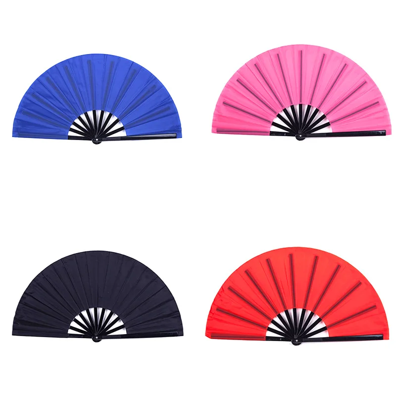 Folding Fan Kung Fu Fan Hand Fan Chinese Martial Arts Kung Fu Fan Tai Chi Dance Fan Plastic Stage Performance Folding DIY Graffiti Solid Color Photo Prop