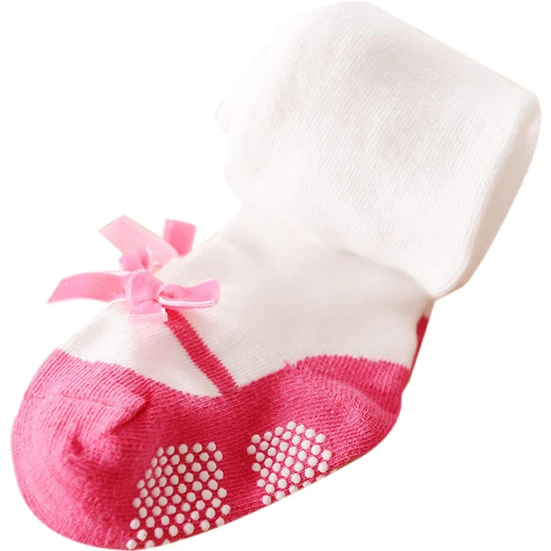 0-12M/12-24M/24-36M Anti Skid 0-3 Yrs Baby Girls Tights Newborn Cotton Bow Non-slip Toddler Girls Infant Leggings for Spring