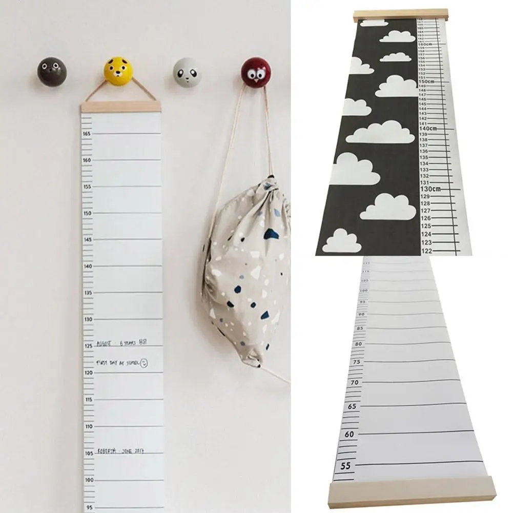 

2023 Nordic Children Height Ruler Canvas Hanging Growth Chart Kids Room Wall Decor Decorative Growth Charts Height Ruler