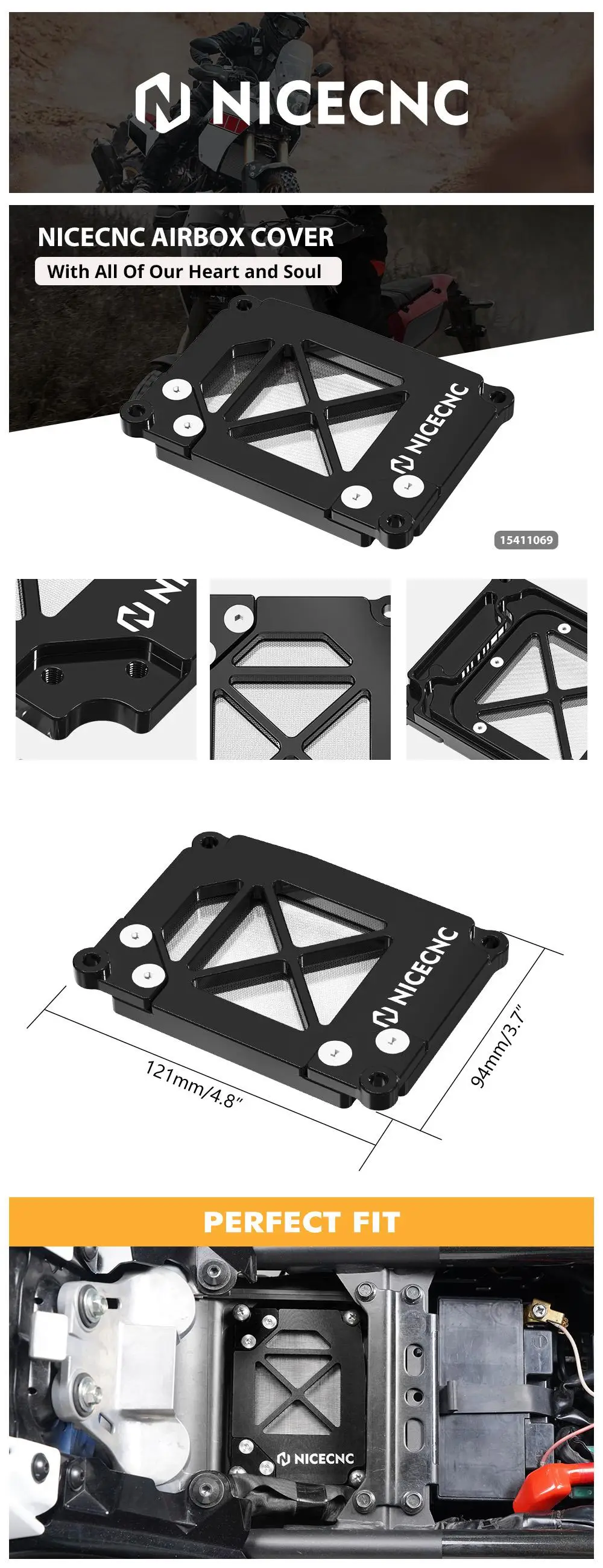 Für 2020-2024 Yamaha Tenere 700/Rally Edition XTZ700 Motorrad Air Box Top Abdeckung für Yamaha Tenere 700 World Raid 2022 2023 – Detail 1