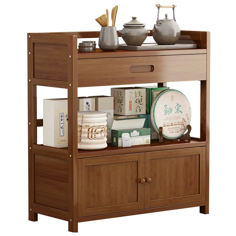 70cm Wide Multifunction Home Modern Bamboo Chinese Wood Storage Cabinet Furniture Kitchen and Living Room Cabinets with Drawer display cabinet