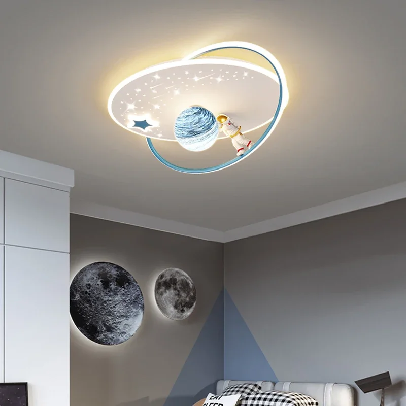 

Modern LED Chandelier Lamps for Nursery Children Room Boy Ceiling Pendant Lights Remote Control Study Bedroom Indoor Lighting