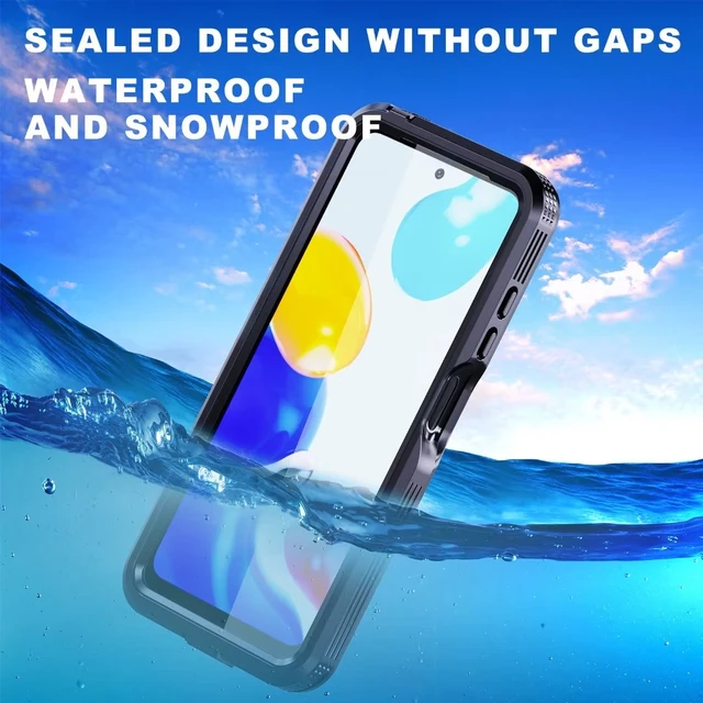AICase Funda impermeable para Xiaomi Redmi Note 11 Pro 5G Snowproof,  antipolvo y antigolpes, IP68 Protección completa del cuerpo certificada  subacuática cobertura para Redmi Note 11 Pro : : Electrónica
