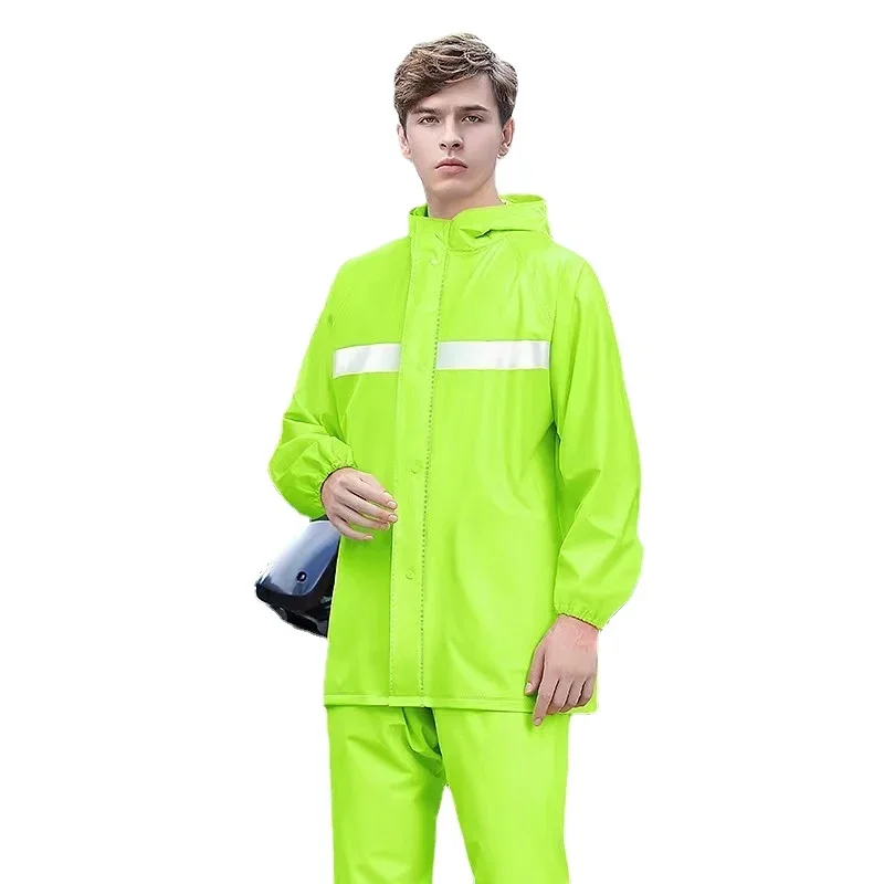 Work Clothes Raincoat Long Full Body Rainproof Adult Men's Women's Outdoor One-Piece Single Reflective Waterproof Poncho rain poncho raincoat suit