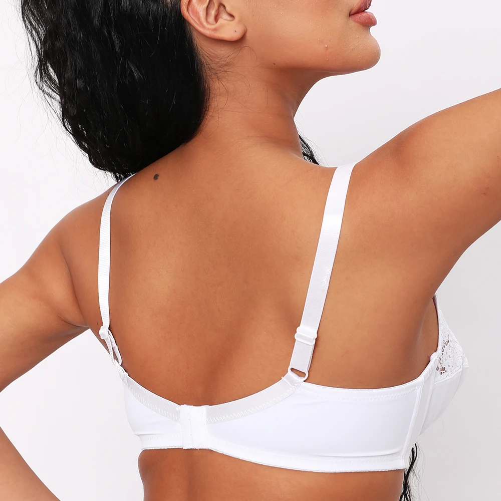 Bras For Womens Lingerie Top Female Lace Bra Underwire Plus Size Brassiere Perspective Sexy Underwear B C D DD E F Cup 2