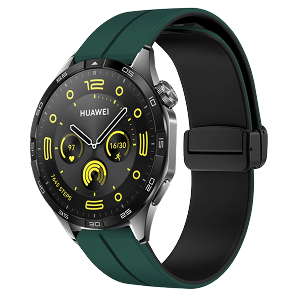 Magnetic Buckle Soft Silicone Wrist Band Bracelet, 22mm/20mm