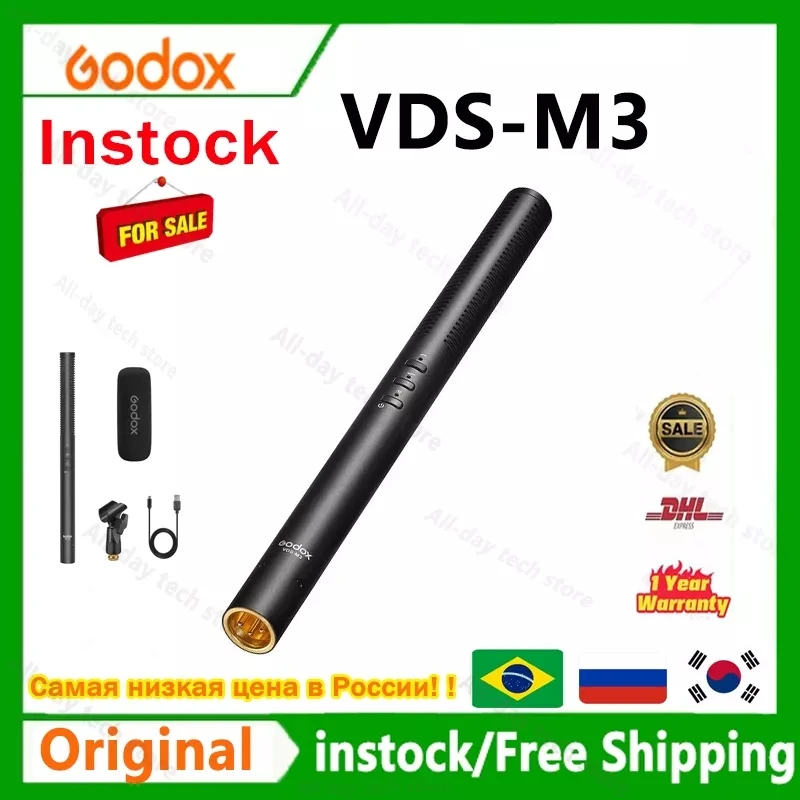 GodoxVDSM3CardioidHypercardioidBackElectretCondenserShotgun