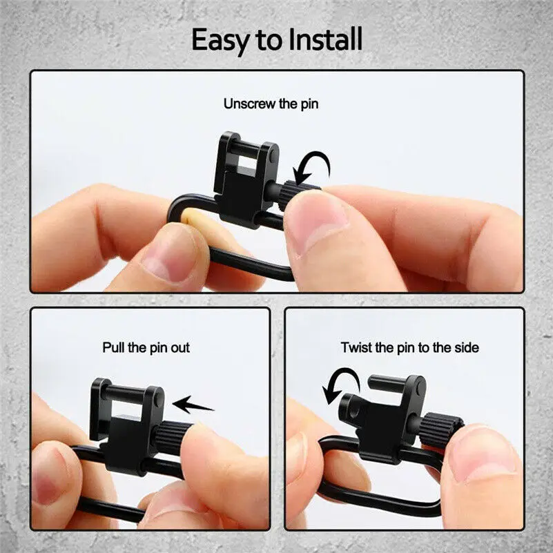 Description Picture 5 of itemQD Sling Swivel Two Point Sling Gun Accessories Mlok Quick Detachable Gun Mount Ring Outdoor Rifle Hunting Ar15 Accessories