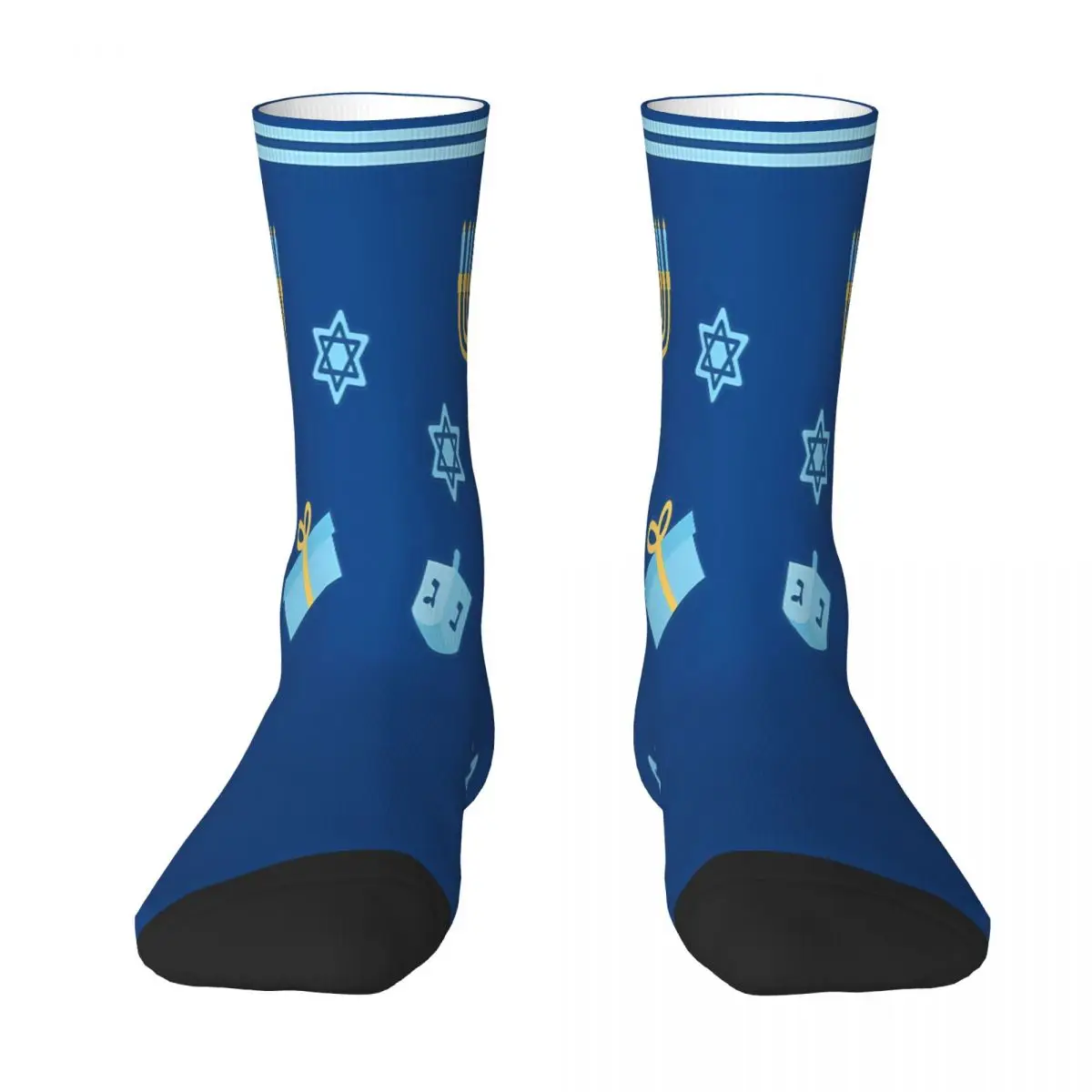 HANUKKAHDreidelStarOfDavidMenorahJewishSockSocksMenWomen