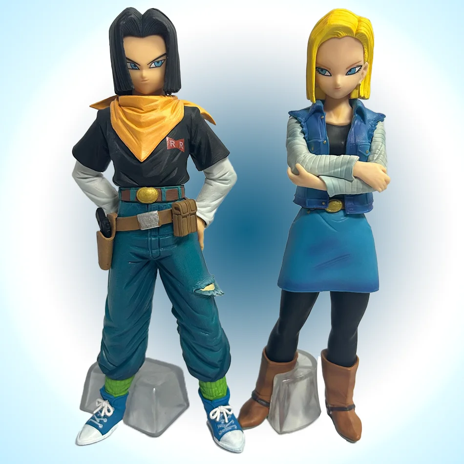 Neue 24 CM Anime Dragon Ball Z Android 17 18 Abbildung Android 18 PVC Action-figuren Sammlung Modell Spielzeug für Kinder Weihnachten