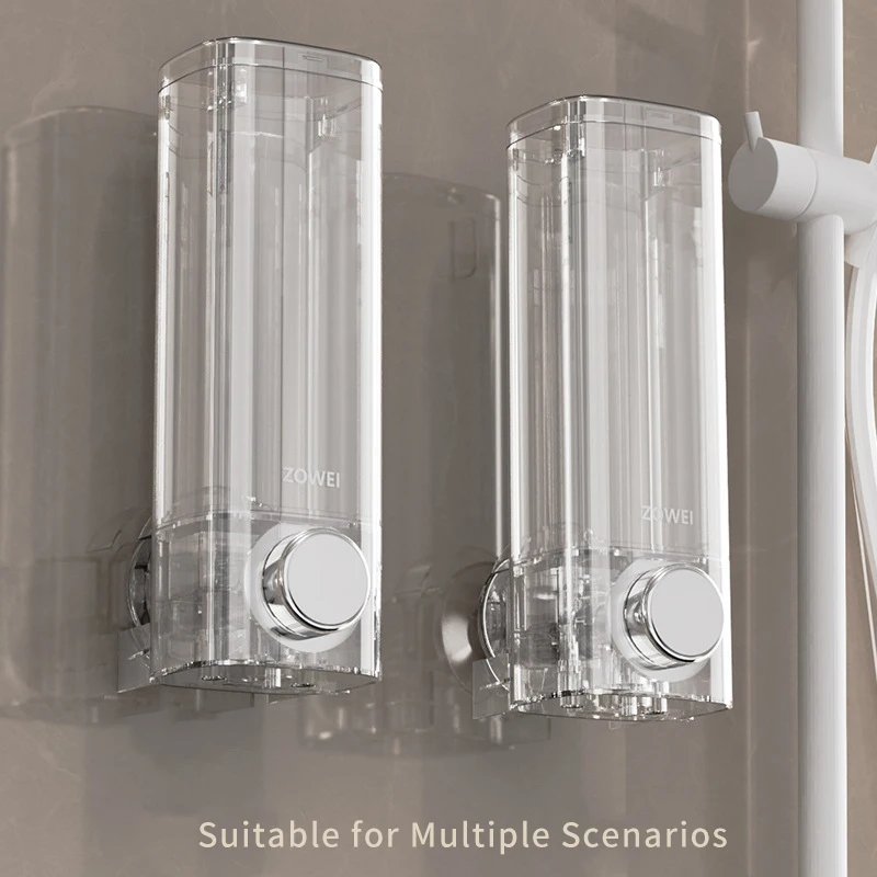 90*74*225mm Press Dispensing System Press Soap Dispensing System 450ml Liquid Container Removable And Repositionable