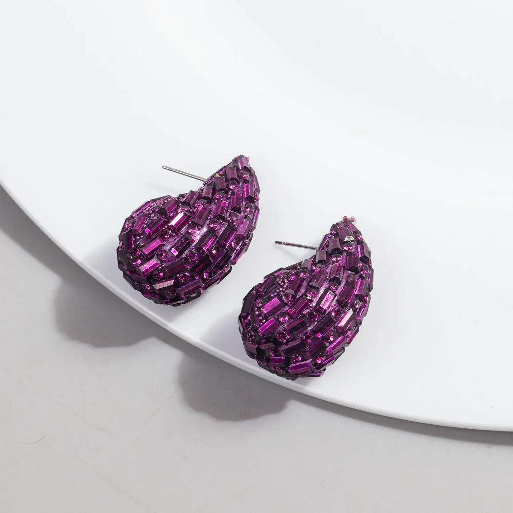 Orecchini a goccia di cristallo Dupes per le donne, Orecchini Cubic Zirconia Dupes, Orecchini a cerchio grossi a goccia d'acqua, Gioielli di moda ipoallergenici