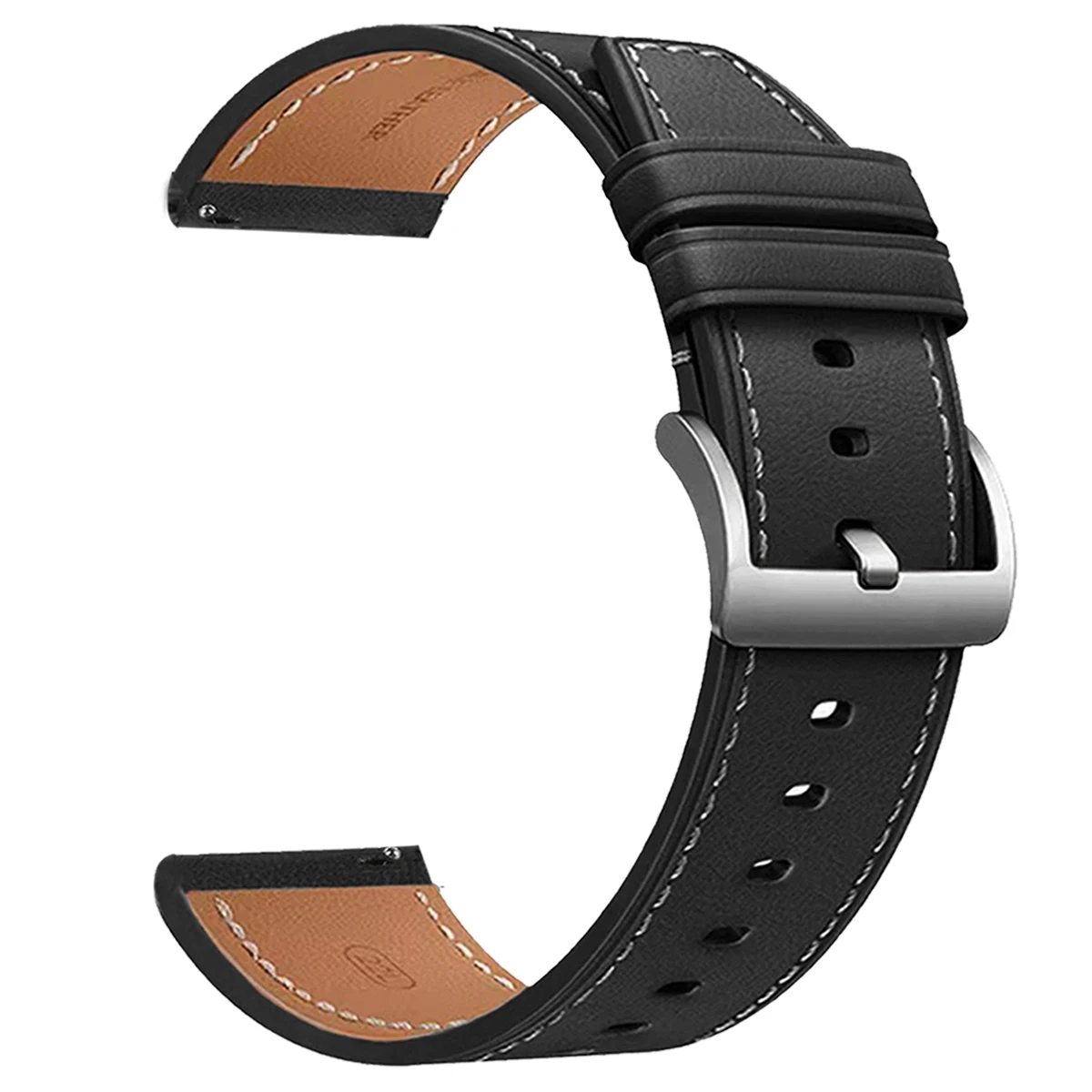 Premium 22mm Leather Watchband - Stylish and Durable Replacement Strap