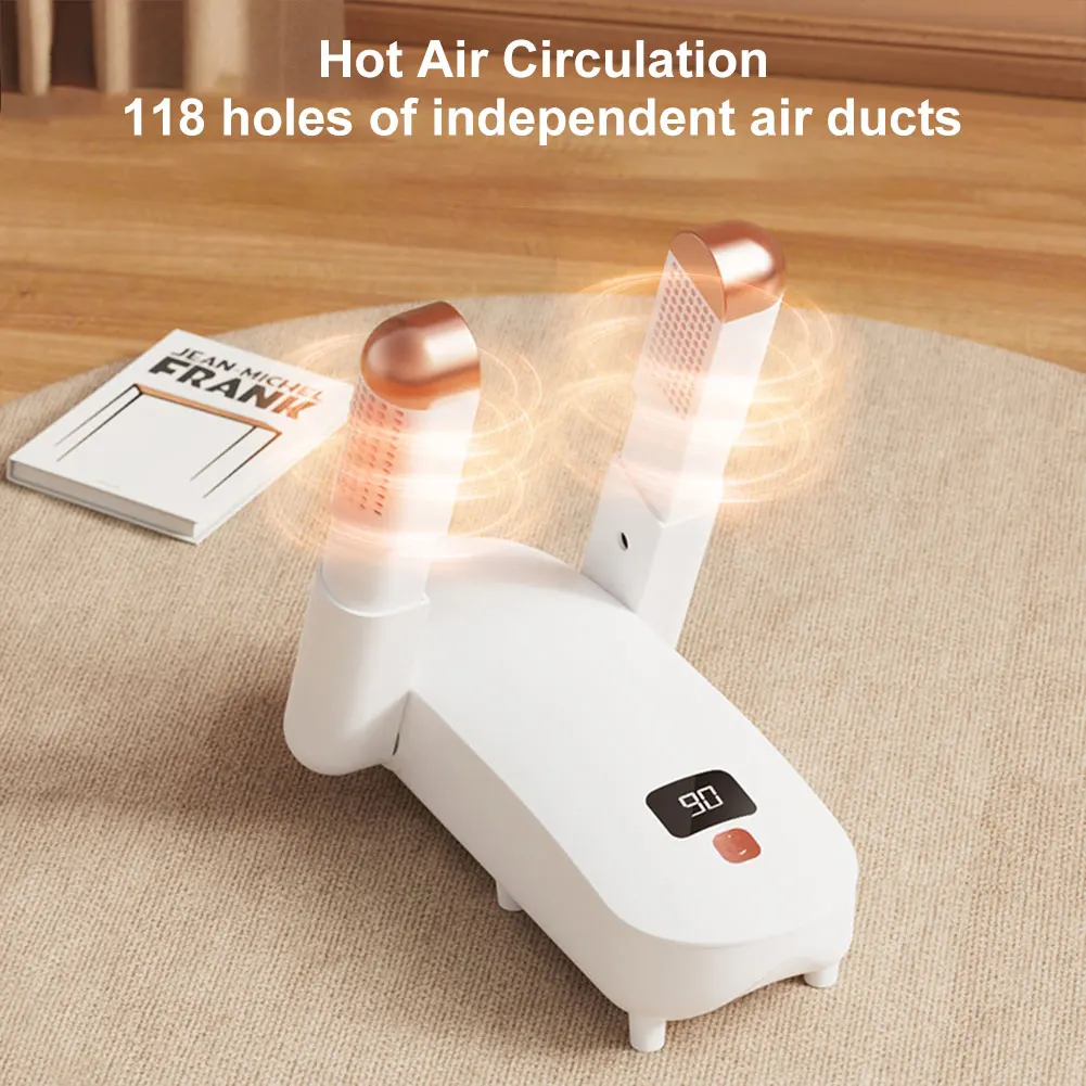 Foldable Shoe Dryer Shoe Deodorizer Dryer Portable USB Charging Electric Shoe Drying Machine Timing for Boots Sneakers Gloves 3