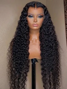 40 Inch Deep Wave 13x6 HD Lace Frontal Wig Human Hair Wigs For Women Brazilian Curly 13x4 Lace Front Human Hair Wig Pre Plucked