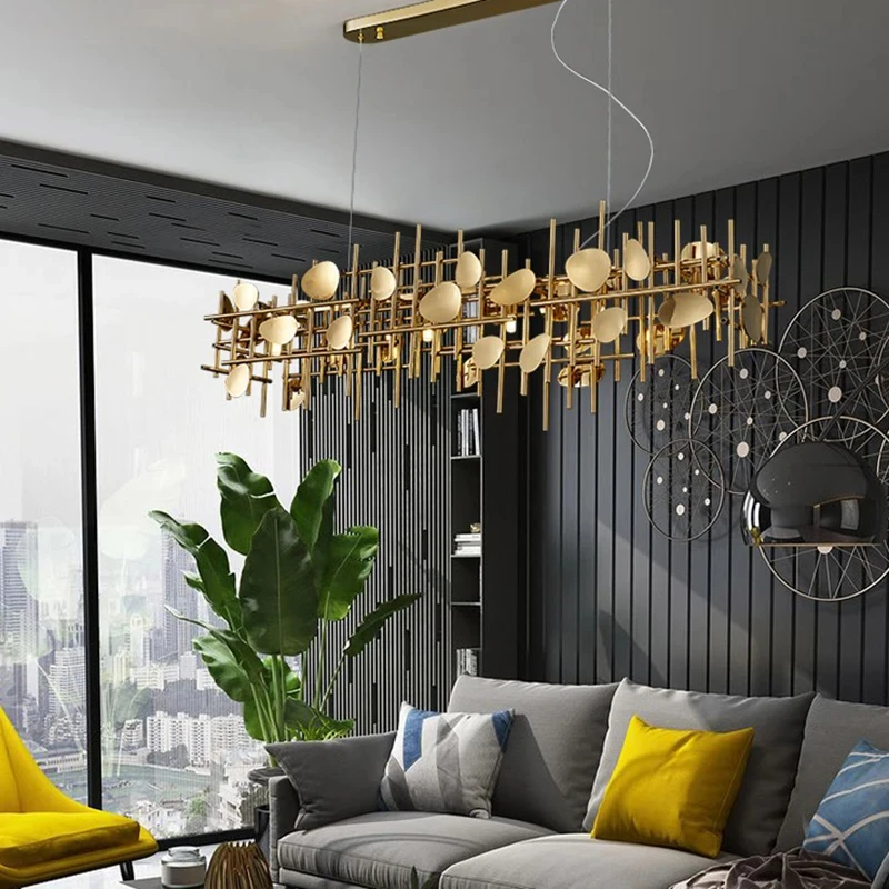 

Luxury Gold Pendant lamp indoor lighting Ceiling lamp hanging light chandelier lamps for living room Home decor