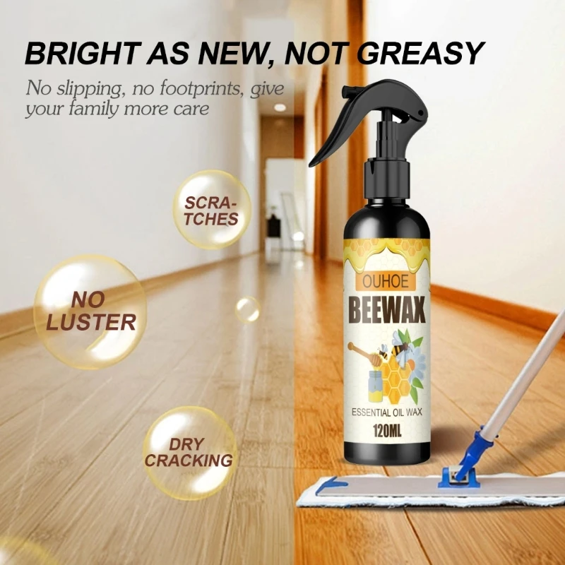 OUHOE Beeswax Furniture Polish Wood Seasoning Beeswax Spray for Furniture Wood Dining Table Floor Chair Cabinets Drop Ship Beeswax Furniture Polish