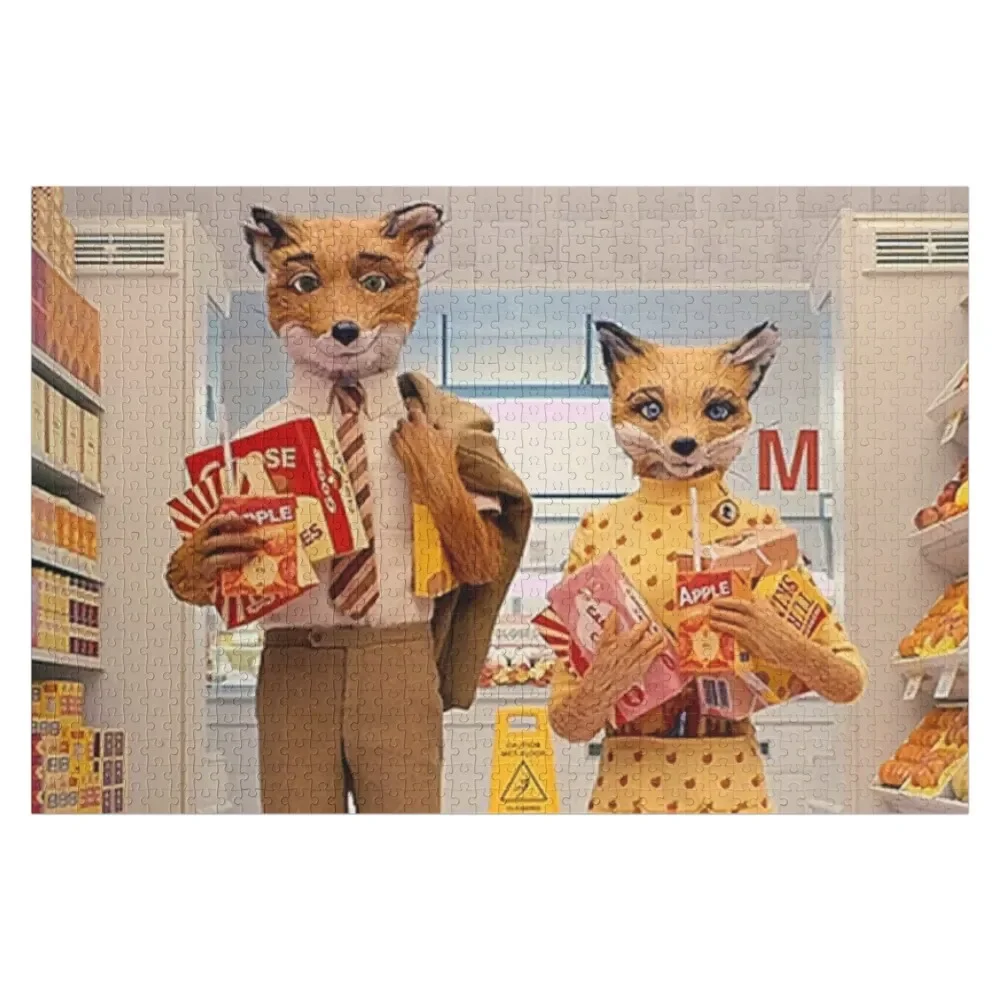 

mr.fox couple Jigsaw Puzzle Personalized With Photo Custom Wooden Gift Custom Jigsaw Puzzle