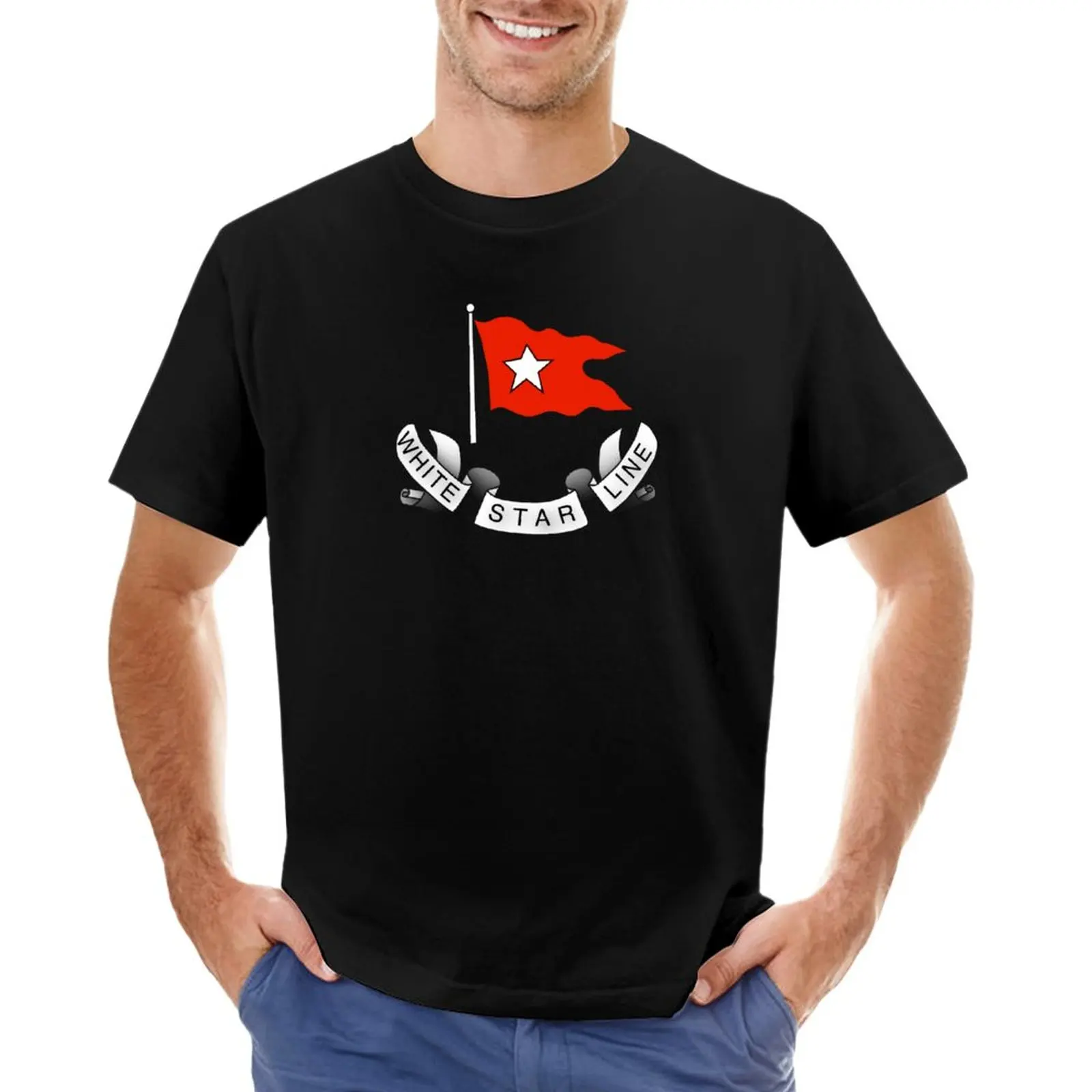 

White Star Line T-Shirt tees t shirt man plain black t shirts men
