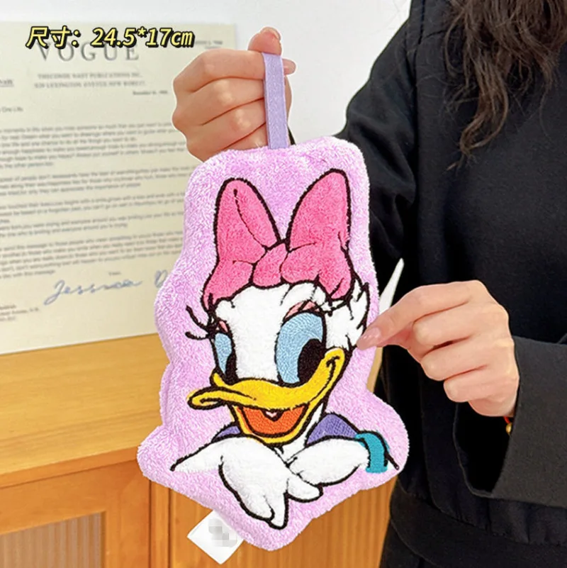 Cartoon Hand Towel Mickey Minnie Pluto Coral Velvet Absorbent Quick Drying Hanging Wipe Cloth For Bathroom Kitchen Adult Women 5