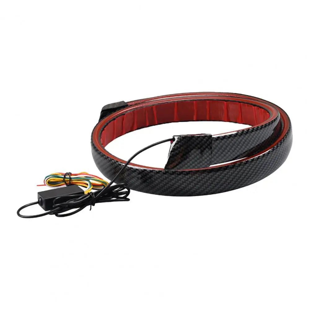 

1.3M Car Carbon Fiber Led Rear Spoiler Lights for Car Racing Tail Wing Universal Driving Brake Signal Lamp Trunk Car Accessories