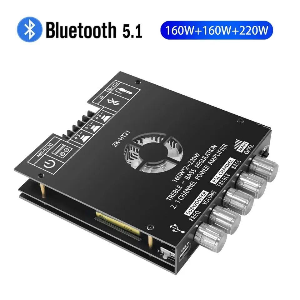ZK-HT21 2.1 Channel TDA7498E 160WX2+220W Bluetooth Digital