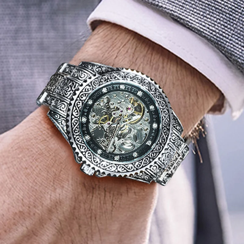 T-winner-メンズ腕時計,彫刻が施されたヴィンテージの彫刻が施された