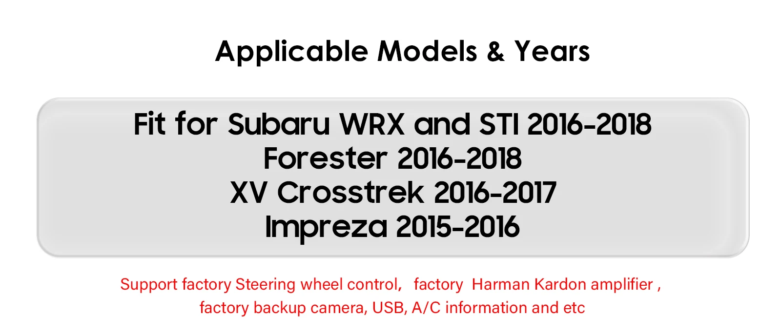 2din Auto Android Radio for Subaru Impreza WRX STI Forester 2016 XV Crosstek 2018 Car Radio Multimedia Video Player GPS Audio
