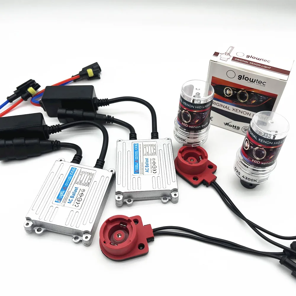 

55W 12V AC Fast Start D2S D2R D2C with D2 adaptor HID XENON Kit HID Bulb & HID XENON Ballast GLOWTEC