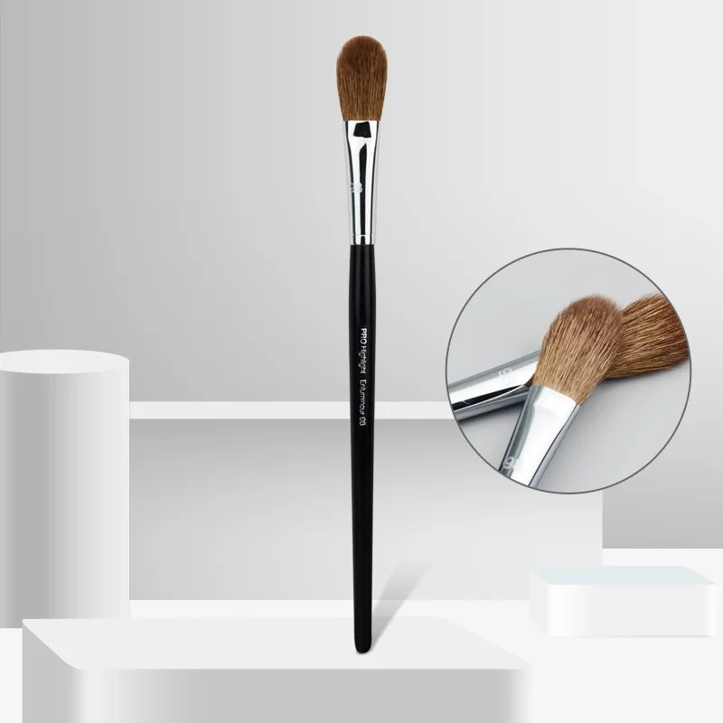 High End 98 Pro Highlighting Makeup Brush Goat Hair Black Long Handle