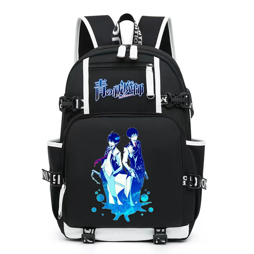 

Unisex Anime Ao no Exorcist Okumura Rin Yukio Travel Rucksack Casual Schoolbag Student Backpacks