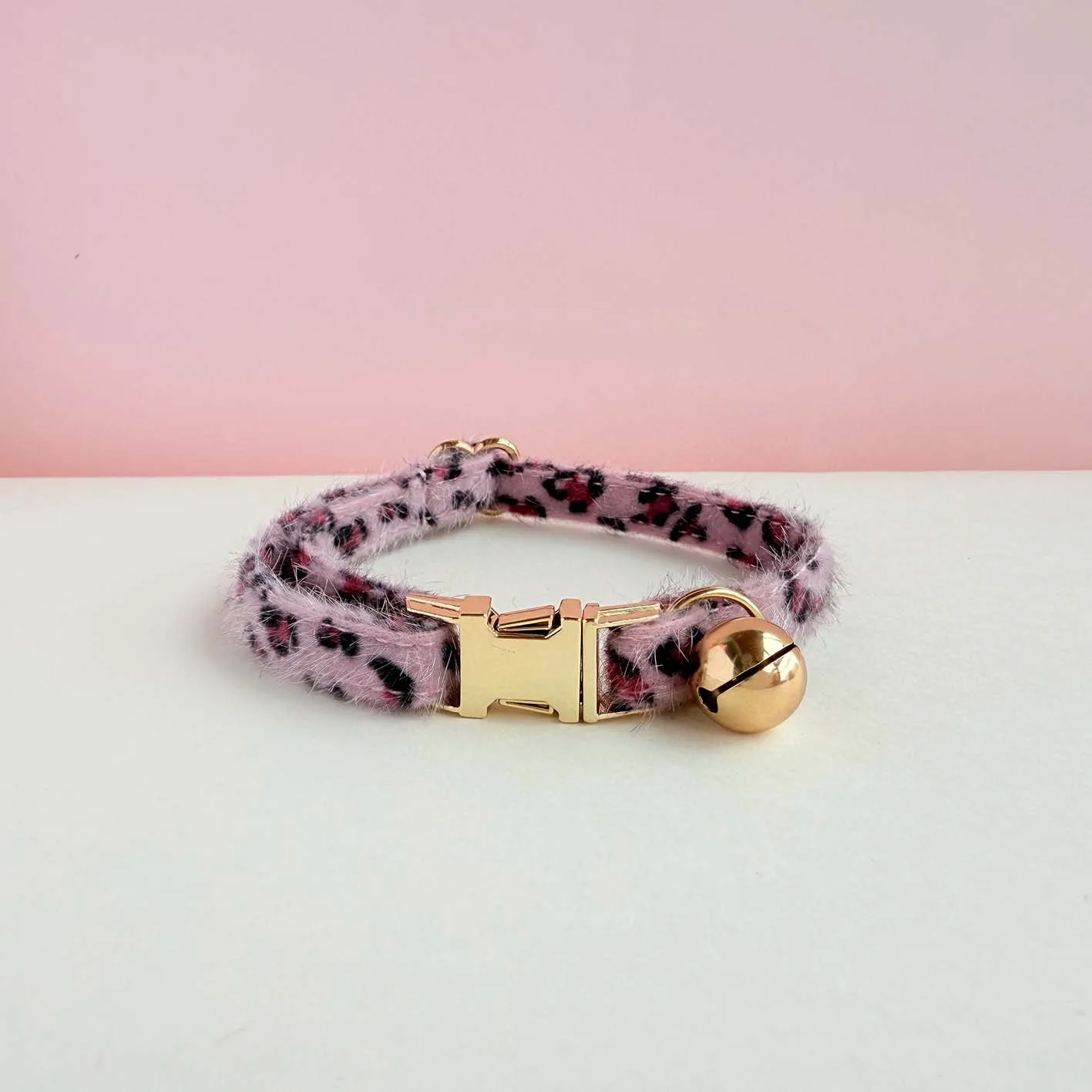 Personalized Leopard Print Cat Collar With Bell Adjustable Kitten_voghion.com