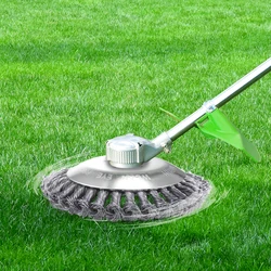 2022 fio de aço roda jardim erva daninha escova cortador grama comedor aparador ferramenta cortador de escova grama aparador cabeça escova de erva daninha dropship