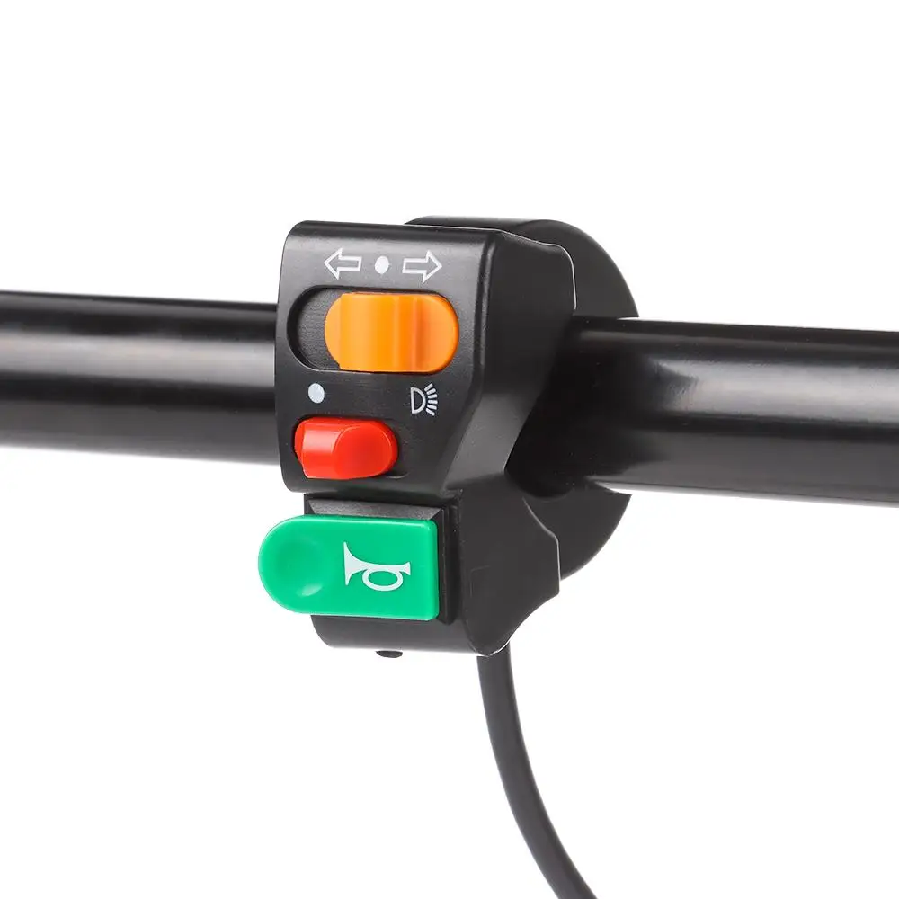 3-in-1 Electric Bicycle Accessory: Light, Horn, and Cornering Lamp with On-Off Button