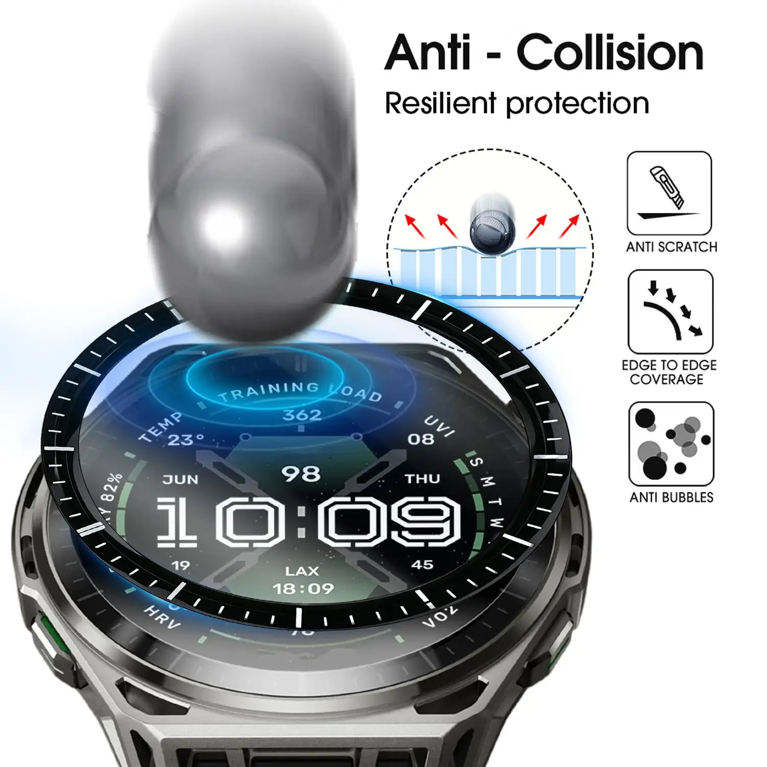 Balance3 Curved Screen Protector - Clear Full Coverage Soft Film (1/3/5 Pack)