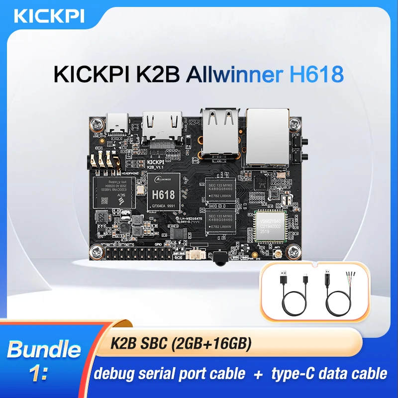 KICKPI K2B SBC 4GB 32GB Allwinner H618